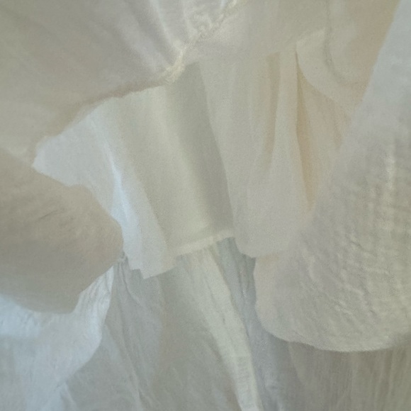 NWT Soma White Smocked Maxi Invisible Support Dress - Picture 6 of 9